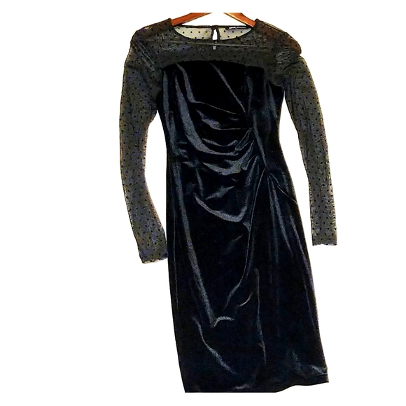 Velvet midi dress - Picture 1 of 2